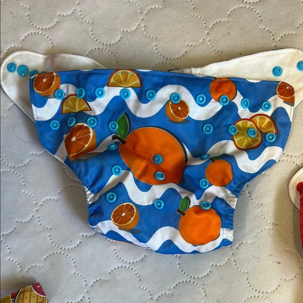 Vibrant Red and Orange Diaper Covers Waterproof Accessories